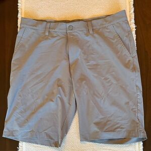 adidas Men's Flat Front Gray Shorts